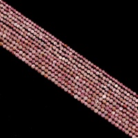 Haute qualité 2mm/3mm tourmaline rose perles à facettes pierres naturelles Bracelet collier lâche Agate cristal Quartz pierres précieuses bijoux