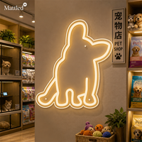 Enseigne néon LED pour chien, alimentation USB 5V, compatible avec boîtier de batterie, décoration murale pour salon de toilettage pour animaux, vitrine de magasin d'animaux