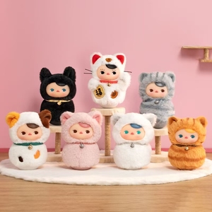 100% Original para POP MART Pucky Roly Poly Kitty serie vinilo felpa caja ciega figura de juguete estatuas Animal ornamental regalo sorpresa - Product Image 5