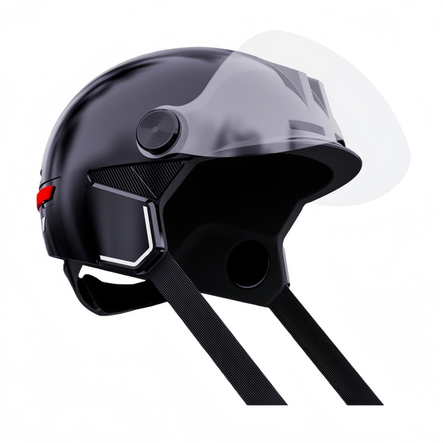 Advanced Smart E-Bike Helmet with Integrated Voice Assistant & Auto-Sensing LEDs