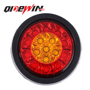 Feu arrière rond Qidewin à 16 LED, 12V, universel pour camion, fourgonnette, feu de freinage multifonction, T-16 - Product Image 4