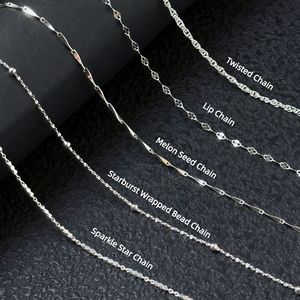 Customization Wholesale 925 <strong>Sterling</strong> <strong>Silver</strong> Women's Chokers Link Chain <strong>Necklace</strong> Trendy CMA Certified Wedding Engagement Party - Product Image 4