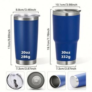 Gobelet isotherme en acier inoxydable 20 oz 30 oz avec logo personnalisé, revêtement poudré, double paroi isolée, tasse à café de voyage avec couvercle - Product Image 3