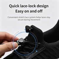 Chaussures de marche décontractées pour hommes, blanches, respirantes, en tricot, sans lacets, à boucle, semelle épaisse en mousse, vente en gros, OEM, ODM, personnalisables
