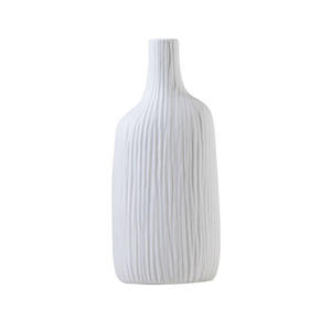 <span class=keywords><strong>Vase</strong></span> en céramique nordique accessoires de maison ligne Vases Pots de plantes Vases à fleurs en porcelaine blanche pour intérieur salon décoratif - Product Image 6