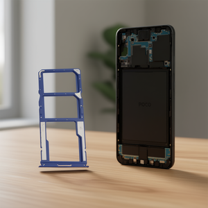 Bandeja para tarjeta SIM y micro SD azul para Poco X3 Pro - Product Image 3