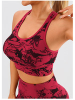 Siap Kirim Berbagai Warna Camo Seamless Fitness Set Anti Tembus Pandang 2 Potong Pakaian Yoga untuk Wanita Lari Outdoor