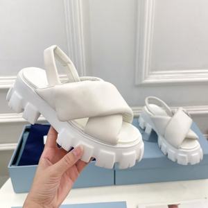 Pantuflas de cuero de diseño, sandalias de verano para mujer, cómodas, suaves, informales, para caminar al aire libre, antideslizantes. - Product Image 1