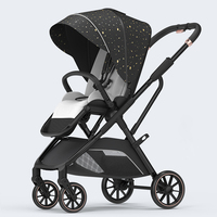 Poussette bébé convertible (assis/allongé), portable, 4 roues, cadre métallique, pliable, avec parasol, pour enfants de 0 à 4 ans, utilisation intérieure/extérieure