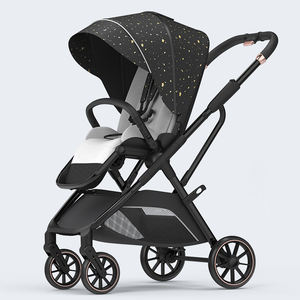 Poussette bébé convertible (assis/allongé), portable, 4 roues, cadre métallique, pliable, avec parasol, pour enfants de 0 à 4 ans, utilisation intérieure/extérieure - Product Image 5
