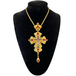 HT宗教希腊东正教教堂掏空过程主教的胸前十字架项链以任命牧师 - Product Image 5