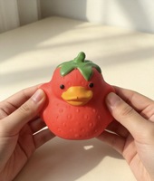 Jouet Squishy Alimentaire en TPR à Rebond Lent, Bestseller Transfrontalier, Fraise, Raisin, Carotte