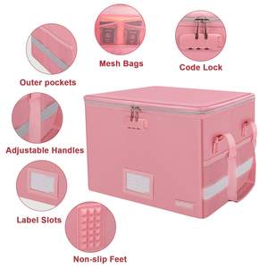 صندوق مستندات قابل للطي مقاوم للماء والحريق مع قفل، يمكن تخصيص اللون والشعار، ملف معلق للمنزل/المدرسة/المكتب - Product Image 5