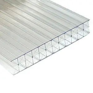 Prix usine Panneaux alvéolaires PC en polycarbonate résistant aux UV Feuilles <span class=keywords><strong>Plexiglas</strong></span> 4mm Panneau creux Toit d'entrepôt et stades - Product Image 1