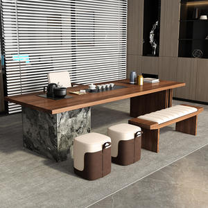 Nouvelle <span class=keywords><strong>table</strong></span> à thé multifonctionnelle en <span class=keywords><strong>bois</strong></span> massif de style chinois, couleur noyer, grand <span class=keywords><strong>plateau</strong></span>, pour la maison et le bureau, <span class=keywords><strong>plateau</strong></span> pour préparer le thé - Product Image 1