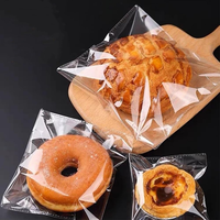 Sacs en plastique transparents en polypropylène (OPP) pour biscuits faits à la main, avec fermeture autocollante, pour emballage de pâtisseries, bonbons, desserts et cadeaux