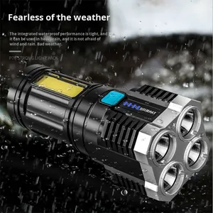 FY815 Lampe torche LED à quatre lumières haute luminosité, rechargeable, éclairage des forces spéciales, éclairage multifonctionnel longue portée - Product Image 4