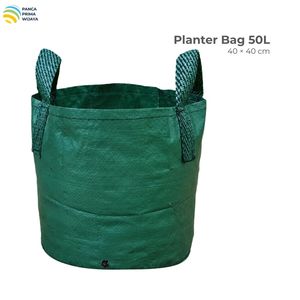 High Quality 50L HDPE Woven Grow <b>Bag</b> UV Stabilized Heavy Duty Planter <b>Bag</b> with 2 Handles for <b>Nursery</b> Horticulture - Product Image 1