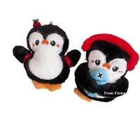 Porte-clés en peluche pingouin mignon, breloque de sac à dos, poupée de dessin animé, accessoire sonore pour enfants de 5 à 7 ans, modèle pingouin pour sac à dos
