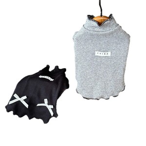 Camiseta elegante de estilo coreano en negro y gris para perros, gatos, perros pequeños, Teddy, Bichon Frise - Product Image 5