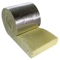 Matériau d'isolation de pipeline, laine de verre ignifuge, rouleau de revêtement de conduit, 32 kg, 50 mm, rouleau de laine de verre thermique ignifuge avec feuille d'aluminium