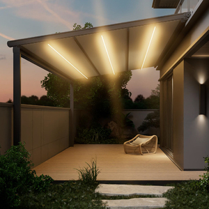 Auvent rétractable motorisé pour extérieur en PVC, pergola avec cadre thermolaqué pour utilisation dans les restaurants - Product Image 2