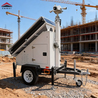 Remolque con Panel Solar Modelo 3400, 3 Paneles Solares de 400W, Batería MPPT de 800Ah para Uso en Exteriores, Obras de Construcción y Áreas Remotas
