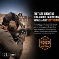 Casque anti-bruit électronique, protection auditive tactique pour la chasse, équipement de protection individuelle, ABS 25dB NRR