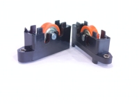 Poulie de porte coulissante, accessoires de poulie de porte industrielle Kit de porte coulissante, ensemble de roue de rouleau suspendu de porte coulissante