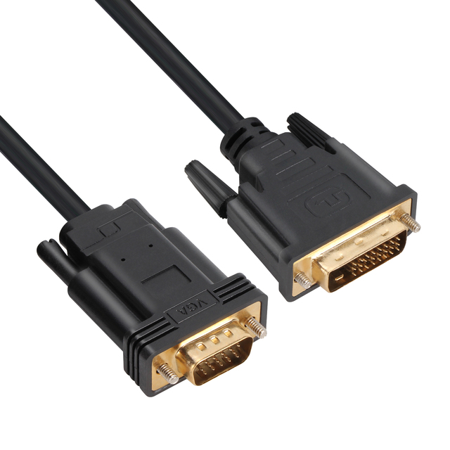 VCOM 1.8m 1080P DVI-D 24+1 DVI to VGA Cable for HDTV Computer Monitor Display Projector VGA Converter