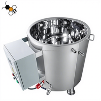 Cuve chauffante électrique à double enveloppe de 150 L pour miel, machine à fondre la cire en acier inoxydable 304 pour le traitement du miel