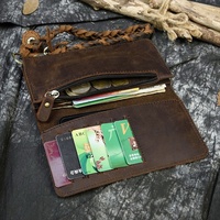 Männer Kuh Leder Vintage Handy Brieftasche Anti Diebstahl Brieftasche Dragon Emboss Lange Brieftasche