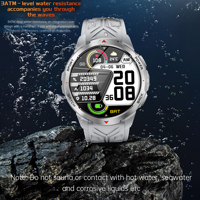 Montre connectée SENBONO pour hommes KT88 Lampe de poche Boussole Suivi du sommeil Bracelet en silicone Étanche 3ATM Batterie 1100mAh Appel vocal