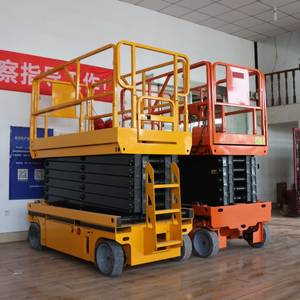 Elevador de tijera autopropulsado de alta calidad estándar CE 12m 300kg plataforma de trabajo aéreo de construcción - Product Image 3