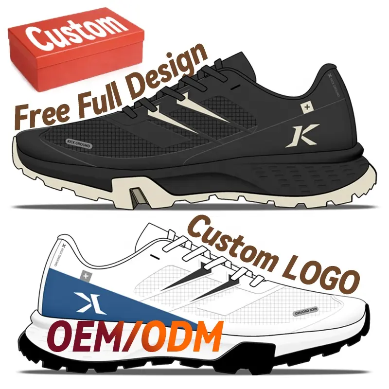 Kick Ground Free Design Custom Logo Running Shoes Mens Sneaker Walking Style Men Sneaker Custom Casual Shoes For Men