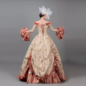Costume baroque pour femmes, <span class=keywords><strong>robe</strong></span> de bal <span class=keywords><strong>Marie</strong></span>-<span class=keywords><strong>Antoinette</strong></span> brodée en 3D, Renaissance, grande taille, <span class=keywords><strong>robe</strong></span> victorienne du XVIIIe siècle, sur mesure - Product Image 3