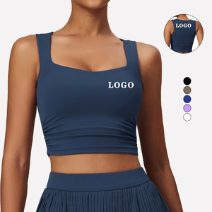 Canottiera sportiva traspirante con Logo personalizzato da donna <span class=keywords><strong>bella</strong></span> con gilet Yoga che corre vestiti da Yoga senza soluzione di continuità canotta Yoga - Product Image 1