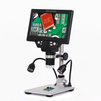 Microscope numérique USB 1200X avec écran LCD 7 pouces, source de lumière LED, endoscope électronique pour réparation mobile