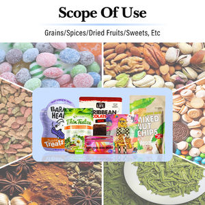 Su misura in carta Kraft richiudibile Stand up Pouch con finestra sagomata per prodotti agricoli grani organici sacchetti <span class=keywords><strong>di</strong></span> plastica - Product Image 4