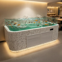 Réfrigérateur commercial à double température en acier inoxydable à refroidissement direct, 2 portes, pour viande et poisson, avec affichage numérique