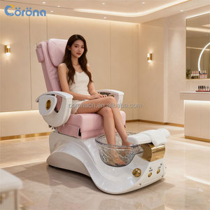 Elektrisch Verstellbarer Pediküre-Stuhl für Fußpflege und <span class=keywords><strong>Massage</strong></span> ohne Wasseranschluss in Pink – Spa-Möbel für Nagelstudios zum Fabrikpreis - Product Image 5