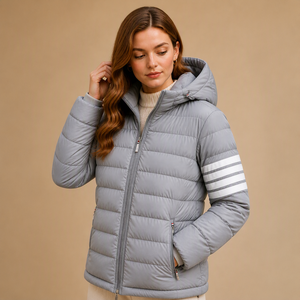 Chaqueta Acolchada con Capucha Nórdica Unisex, Directo <span class=keywords><strong>de</strong></span> Fábrica, 90% <span class=keywords><strong>Plumón</strong></span> <span class=keywords><strong>de</strong></span> <span class=keywords><strong>Pato</strong></span> Blanco, Resistente al Viento, Ligera, Venta al Por Mayor - Product Image 2