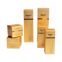 Boîte d'emballage cosmétique en papier kraft de luxe imprimée sur mesure avec étiquette privée avec l'avantage UV 2mm d'épaisseur gaufrage stratification mate
