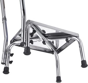 Bangku langkah kaki 350lbs kaki baja las tugas berat, rangka konstruksi tunggal Las penuh, Platform karet antiselip - Product Image 3