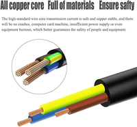 Cable de alimentación Universal de 3 clavijas, IEC-60320 IEC320 C5 a NEMA 5-15P 3