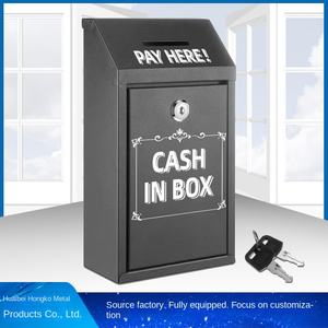 AX特許デザイン亜鉛メッキシート小型現金保管ボックス＆レターボックス【他のお客様は撮影しないでください】レトロアメリカンスタイルキー - Product Image 2