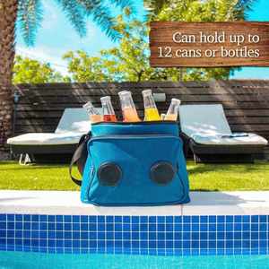 Sac à bandoulière isotherme personnalisé 2024 avec haut-parleur Bluetooth sans fil et portable, capacité 12 canettes et bouteilles - Product Image 6