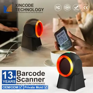 Xincode 2D Omnidirectionele Barcode Scanner Desktop 1D Scanners Qr Bar Code Reader Voor Kassier Boekhandel Supermarkt