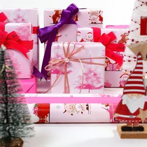 High Quality Wholesale 80g <b>Christmas</b> Pink Art <b>Paper</b> Tissue 43*300cm Gift <b>Luxury</b> Custom Packaging <b>Wrapping</b> <b>Paper</b> Roll - Product Image 6