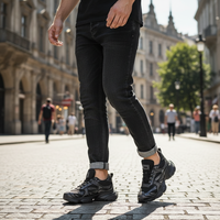 Chaussures de sport montantes pour hommes, style 'Dad Shoes', à lacets, rehaussantes de 10 cm, respirantes en maille, décontractées, polyvalentes, rétro, antidérapantes, semelle EVA